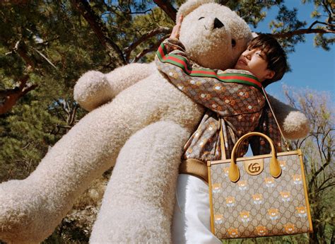 gucci calvin the bear|kai and Gucci teddy bear.